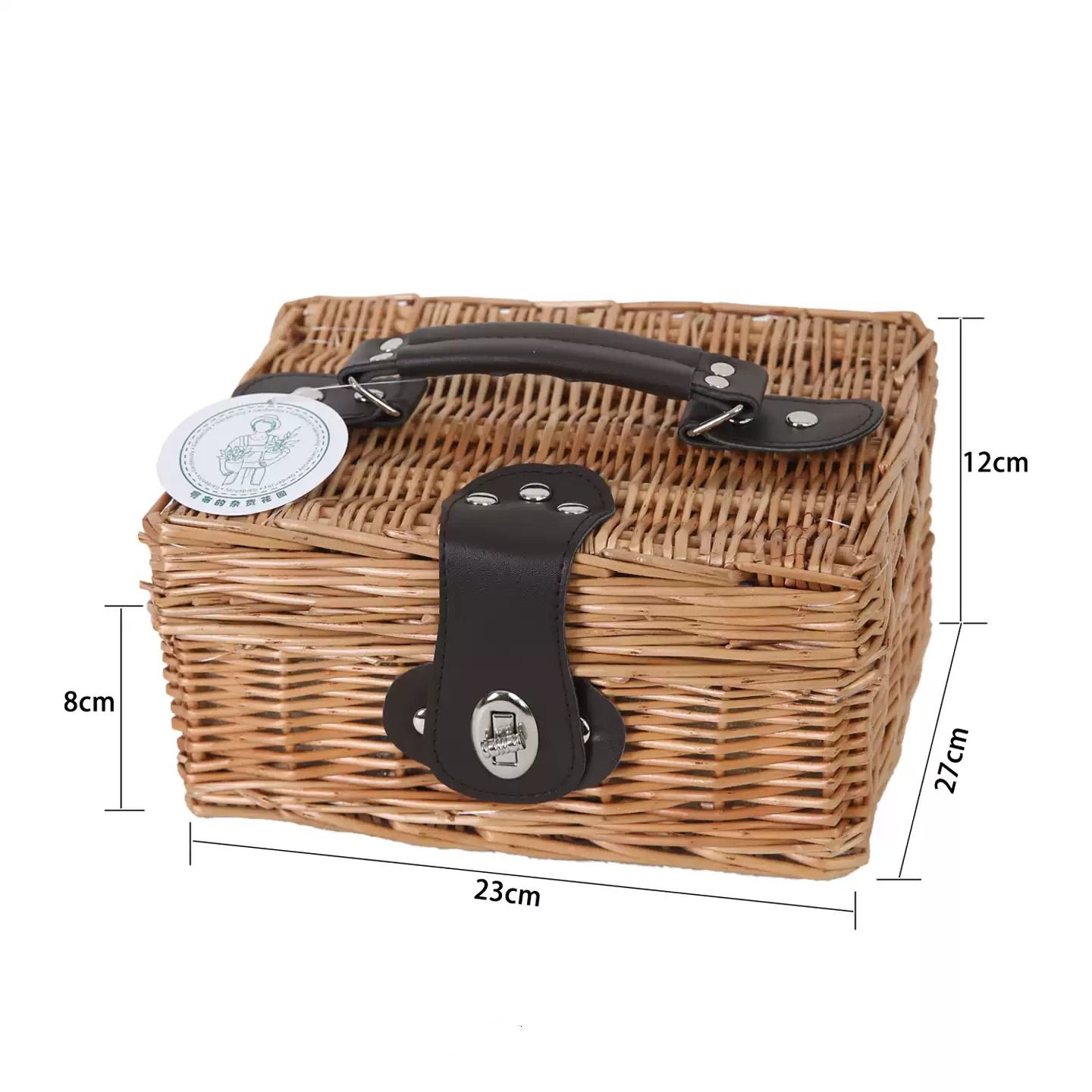 Coffee Tea Set - 2-persoons wilgen picknickmand set, rieten thee-