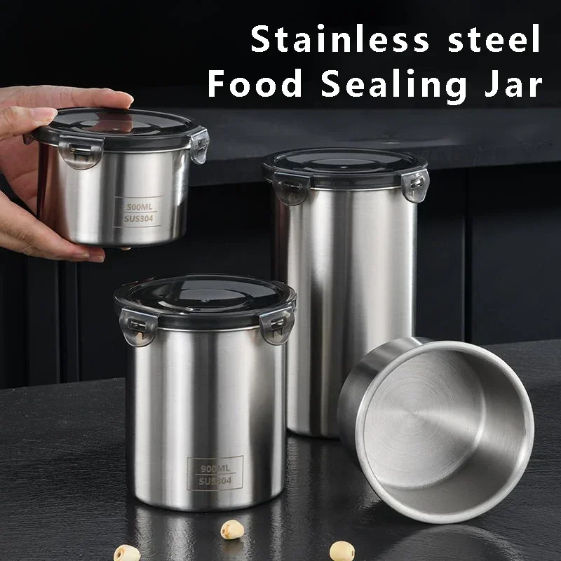 Coffee Bean And Tea Leaf - Roestvrijstalen voedselcontainer Verzegelde tank Voedsel Koffiebonen