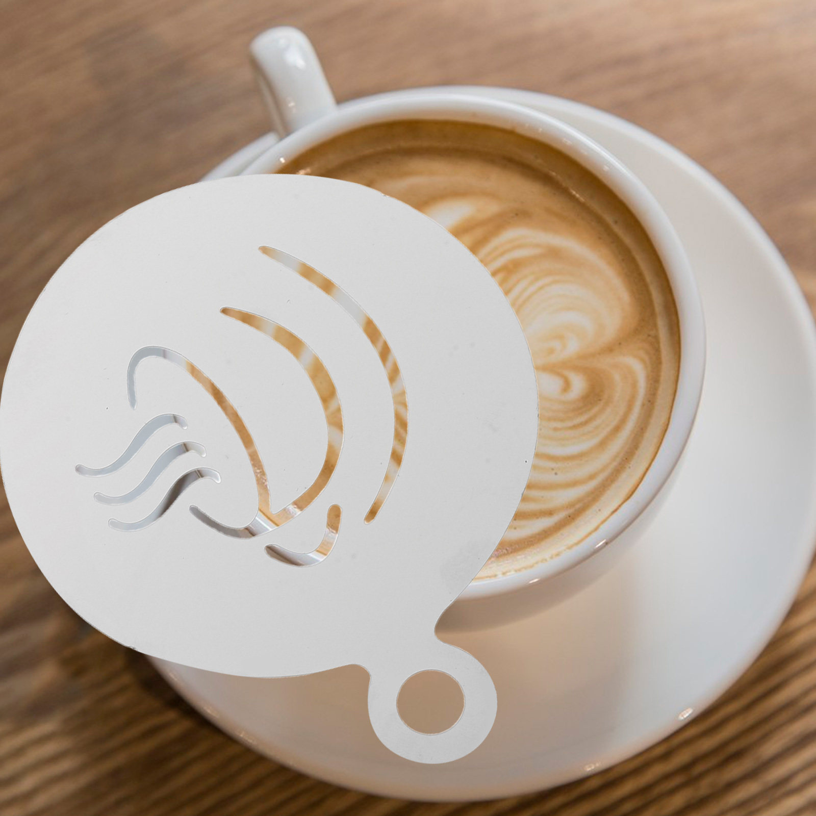 Coffee Stencil Art - 4 stuks koffie decoratie sjablonen van