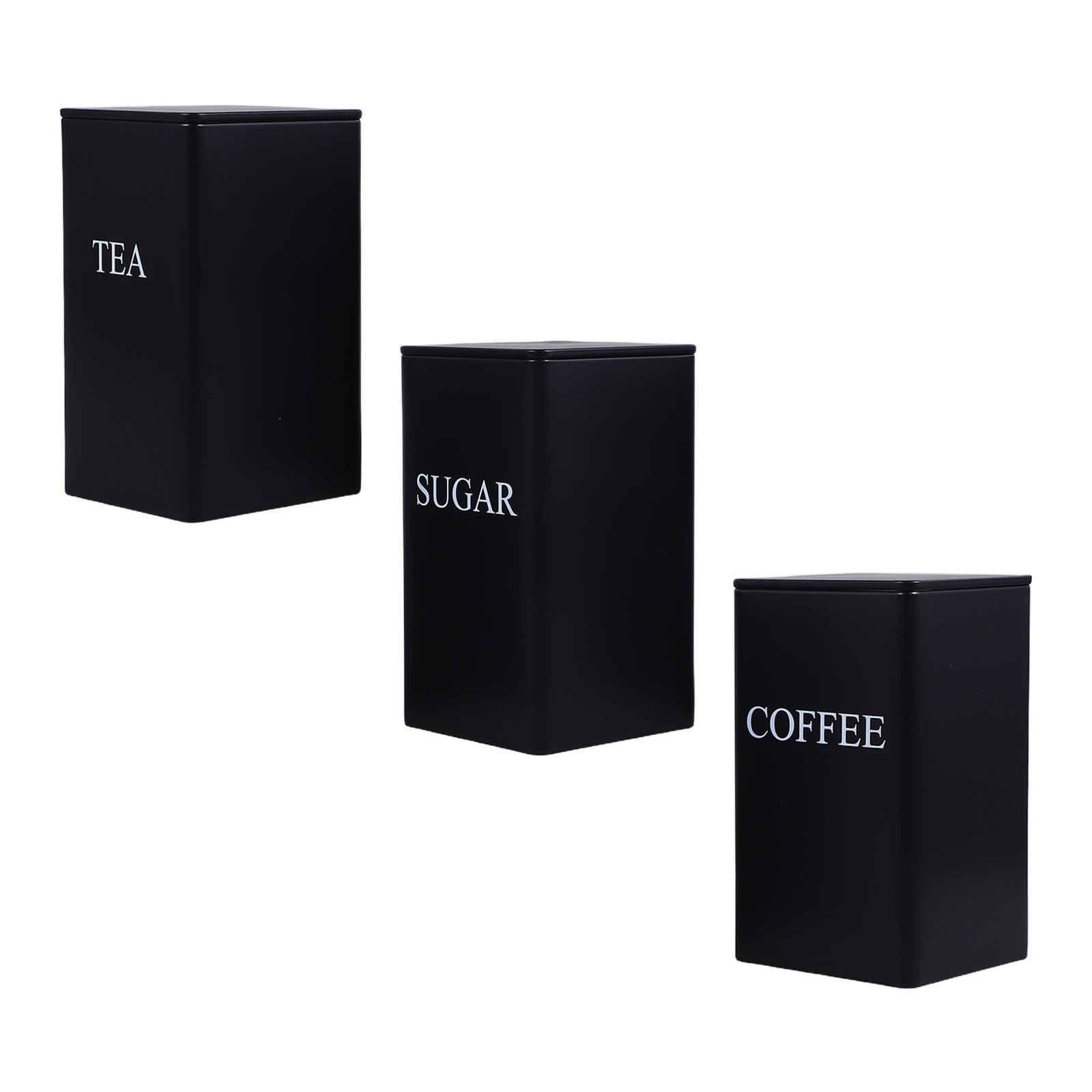 Coffee Tea Canister Set - 3-delige set metalen opbergdozen voor de