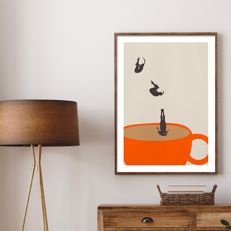 Coffee Tea Picture - Grappig Meisje Koffie Thee Cup Meditatie