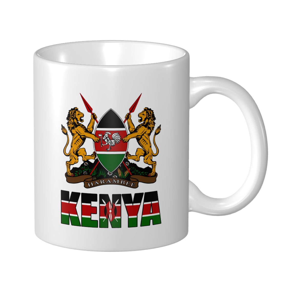 Coffee Tea Kenya - Mark Cup Mok Kenia Letter Vlag