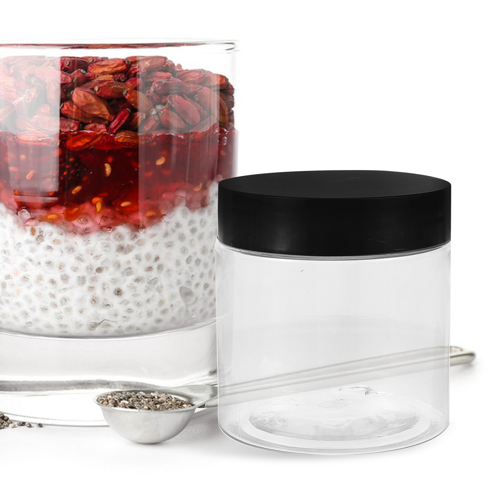 Coffee Tea Canister Set - 8 stuks plastic potjes, luchtdichte bewaardozen,