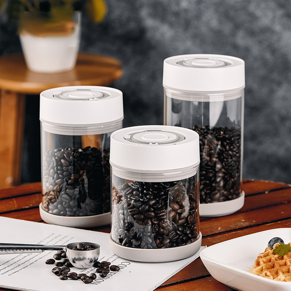 Coffee Tea Beans - Keuken Vochtbestendig Glas Koffiebonen Pot Automatische