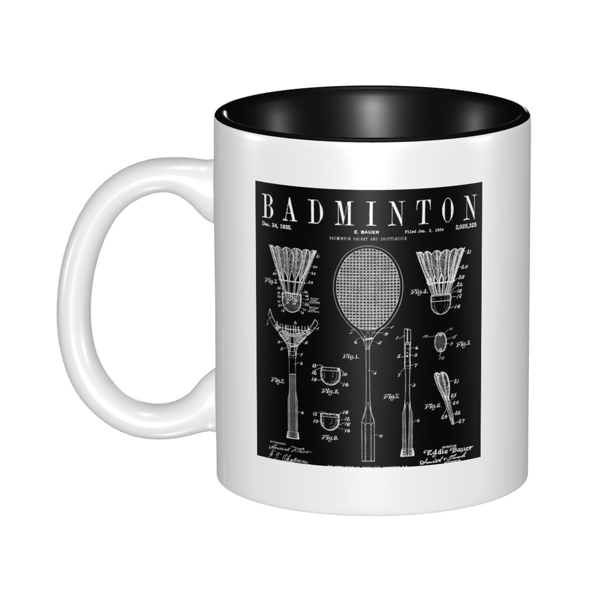 Coffee Tea Drawing - Badminton Oude Vintage Patent Tekening Print