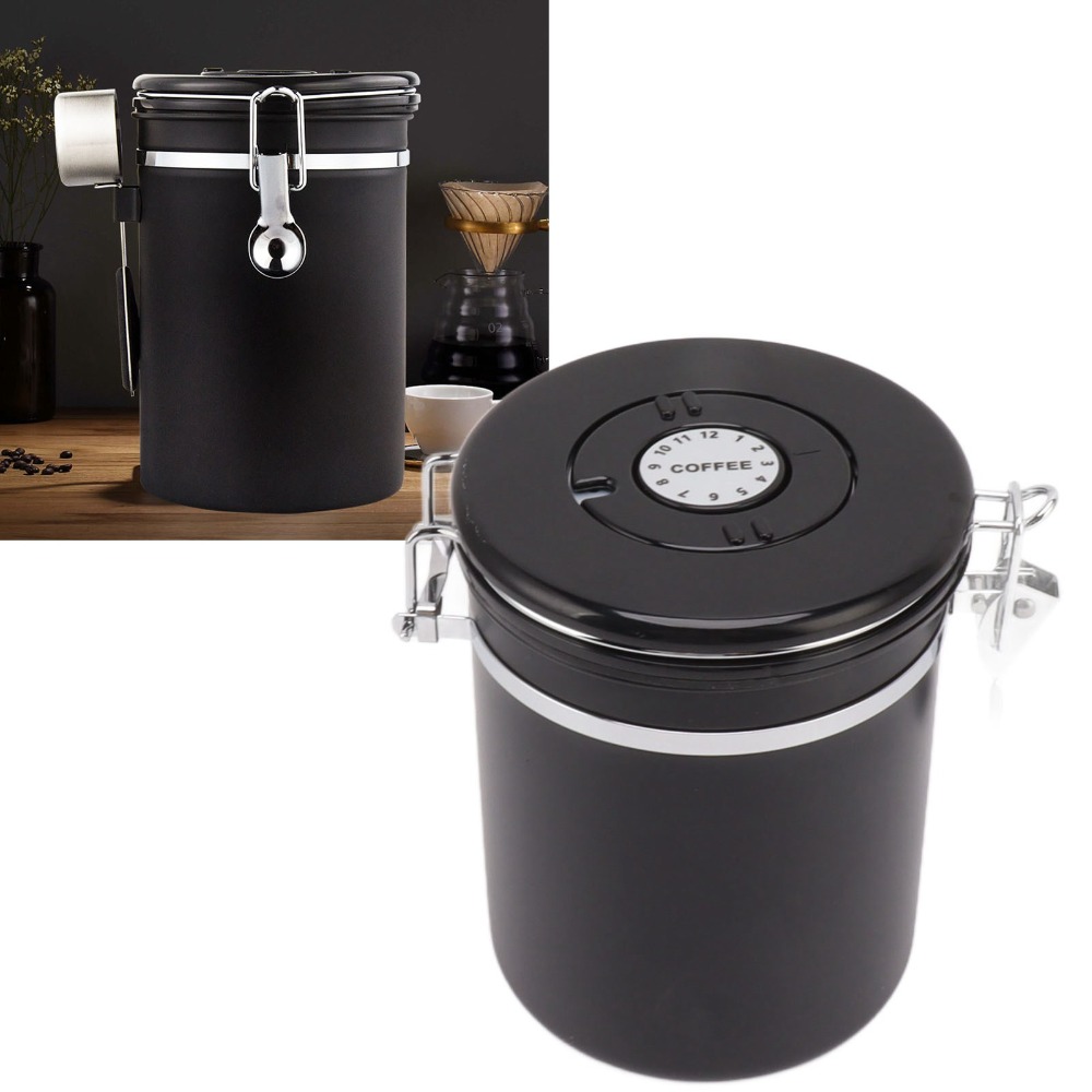 Coffee Bean And Tea Leaf - Duurzame 304 roestvrijstalen koffiebonenopslagcontainer 1,2L /