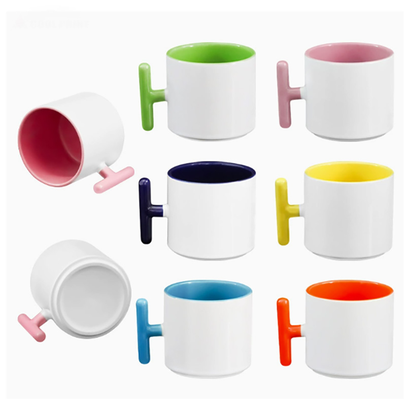 Coffee Tea Picture - 2 STKS Creativiteit T-vormige handvat keramische