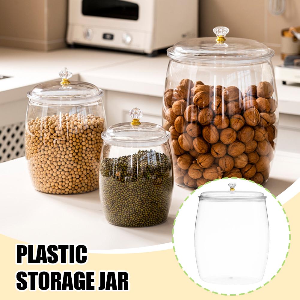 Coffee Tea Beans - Grote transparante plastic afgesloten pot met