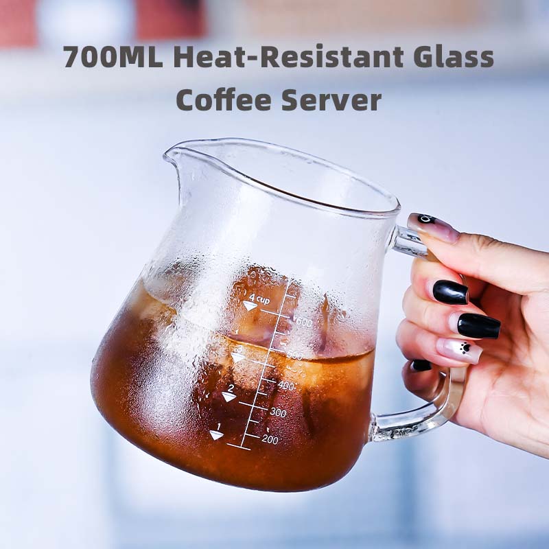 Coffee Tea Jar Set - Nieuwe hoge borosilicaatglas van 700 ml,