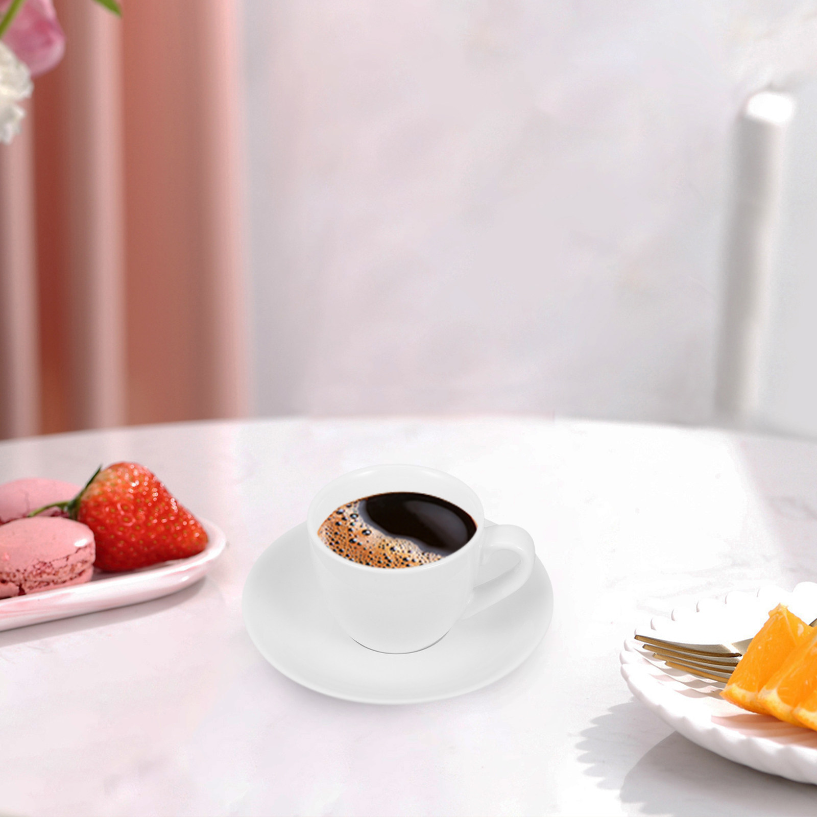 Coffee Tea Set - 1 set koffiekopjes met schotel, eenvoudig