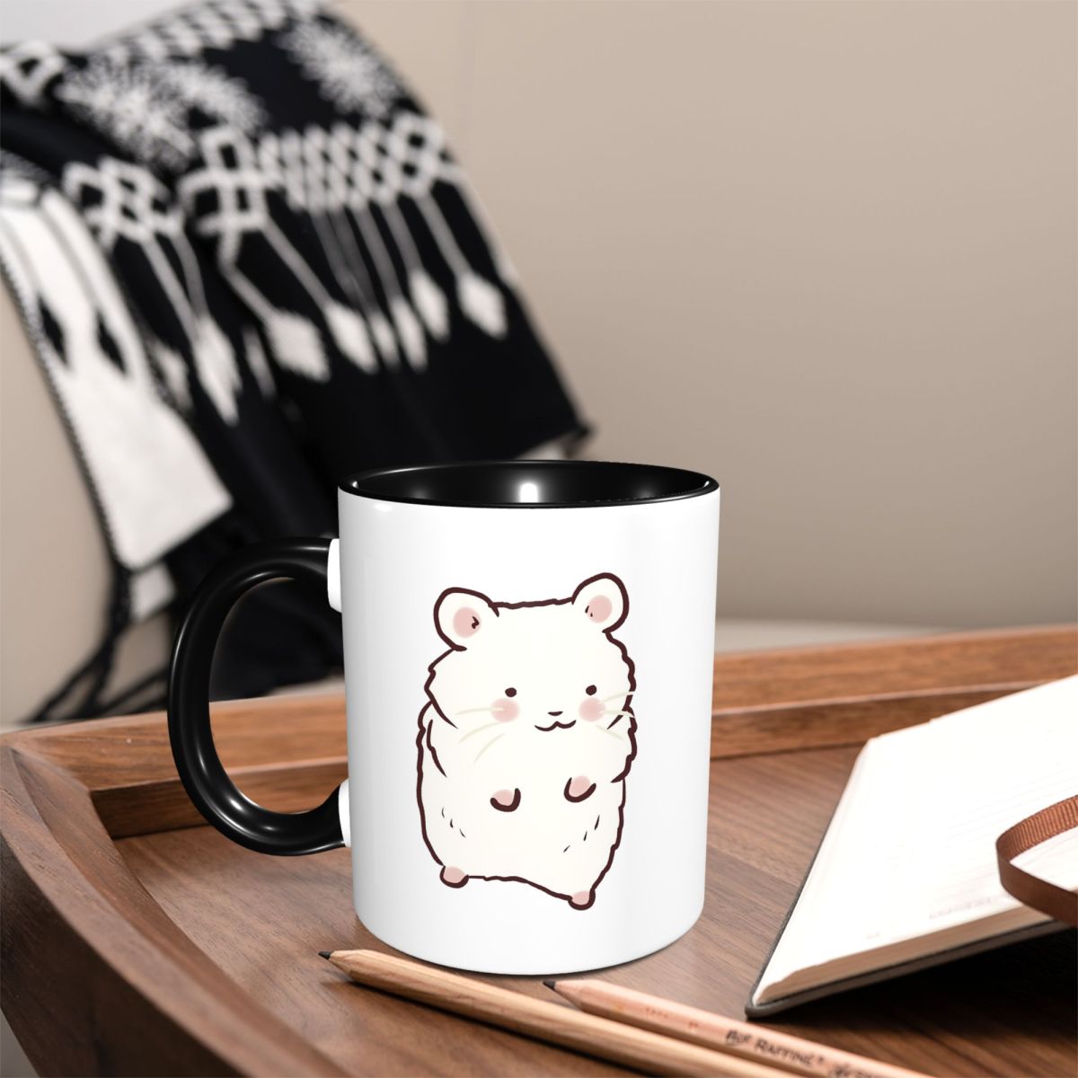 Coffee Tea Drawing - Leuke hamster tekening mok grappige keramische