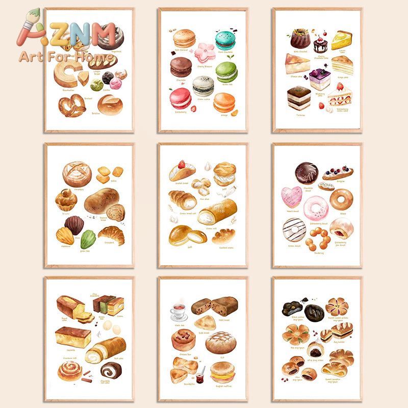 Coffee Tea Picture - Ontbijteten Posters en Prints Cake Brood