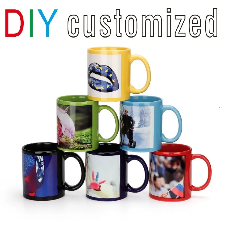 Coffee Tea Picture - Black Cup DIY Logo keramische mok,