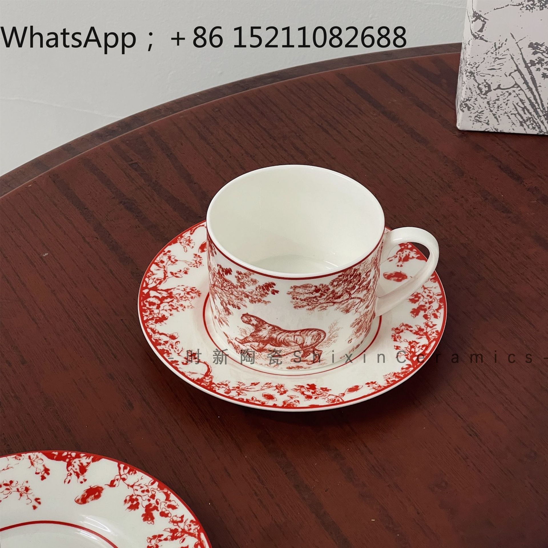 LLY rood en blauwgrijs dierenm - Coffee Tea Picture recensie en prijs