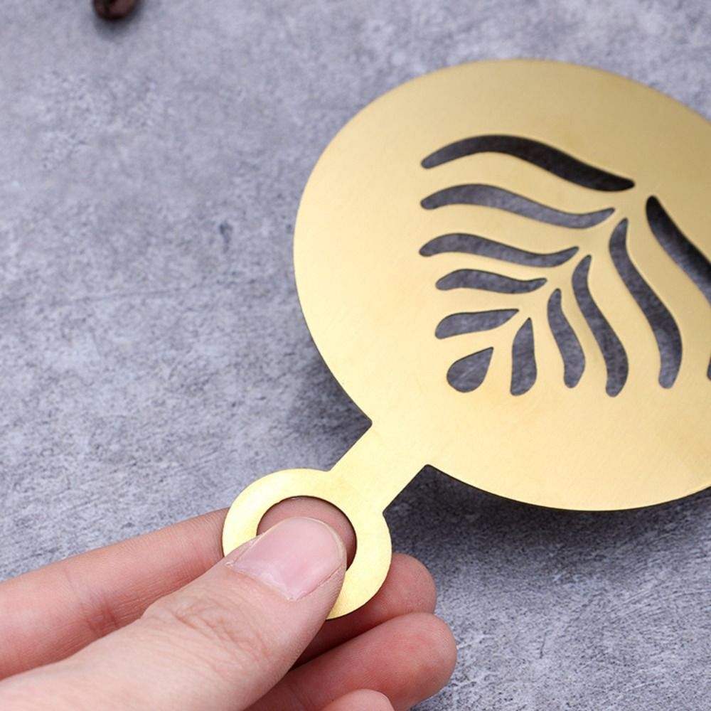 4 stuks roestvrijstalen latte- - Coffee Stencil Art recensie en prijs