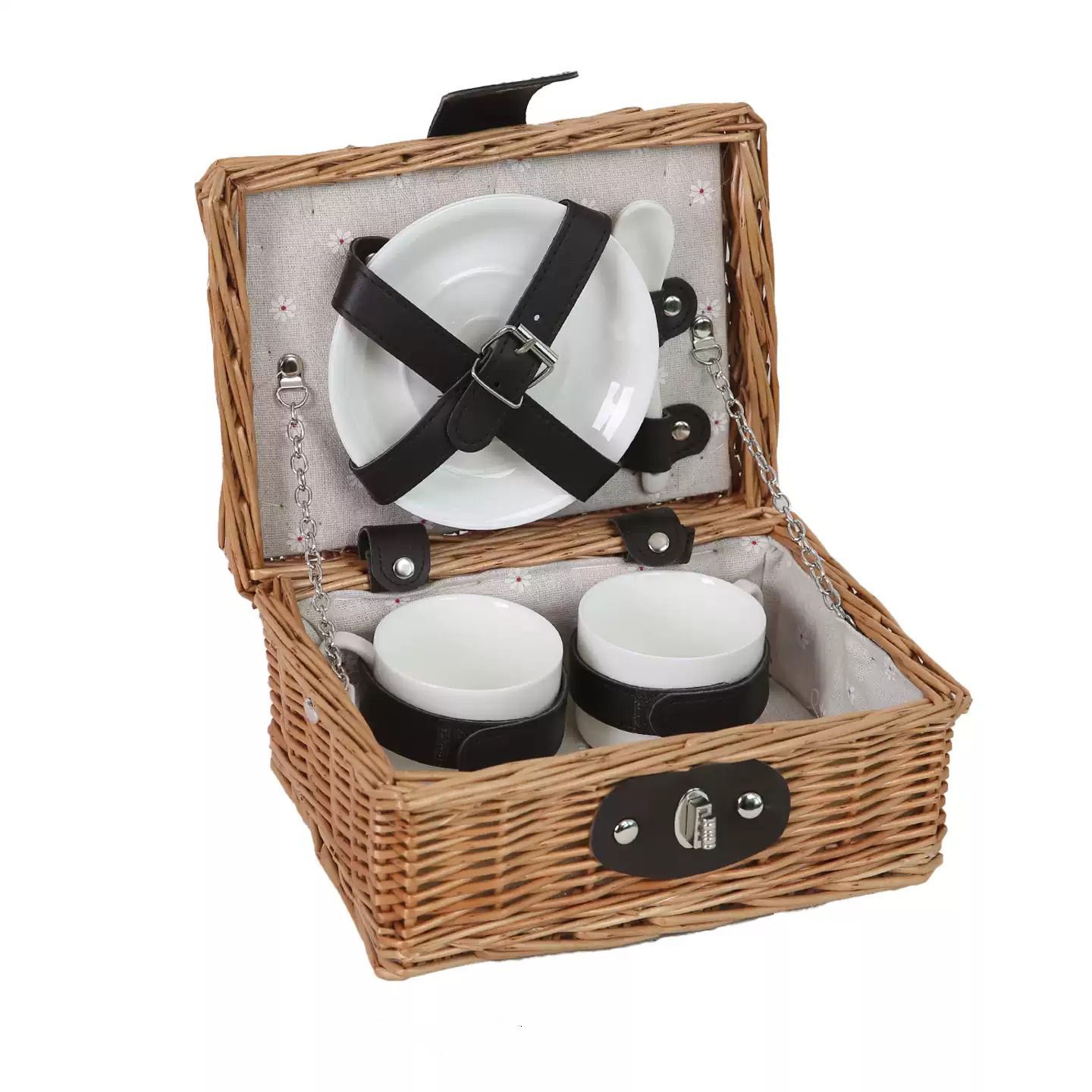 2-persoons wilgen picknickmand - Coffee Tea Set recensie en prijs