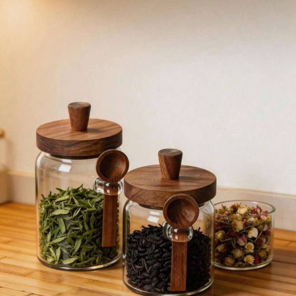 3-delige set glazen potten met - Coffee Tea Canister Set recensie en prijs