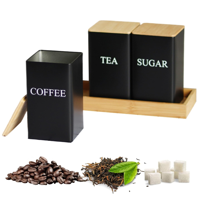 3-delige set thee-, koffie- en - Coffee Tea Canister Set recensie en prijs