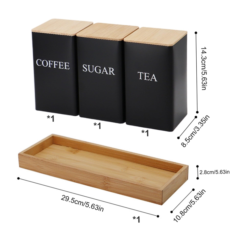 3-delige set thee-, koffie- en - Coffee Tea Canister Set recensie en prijs