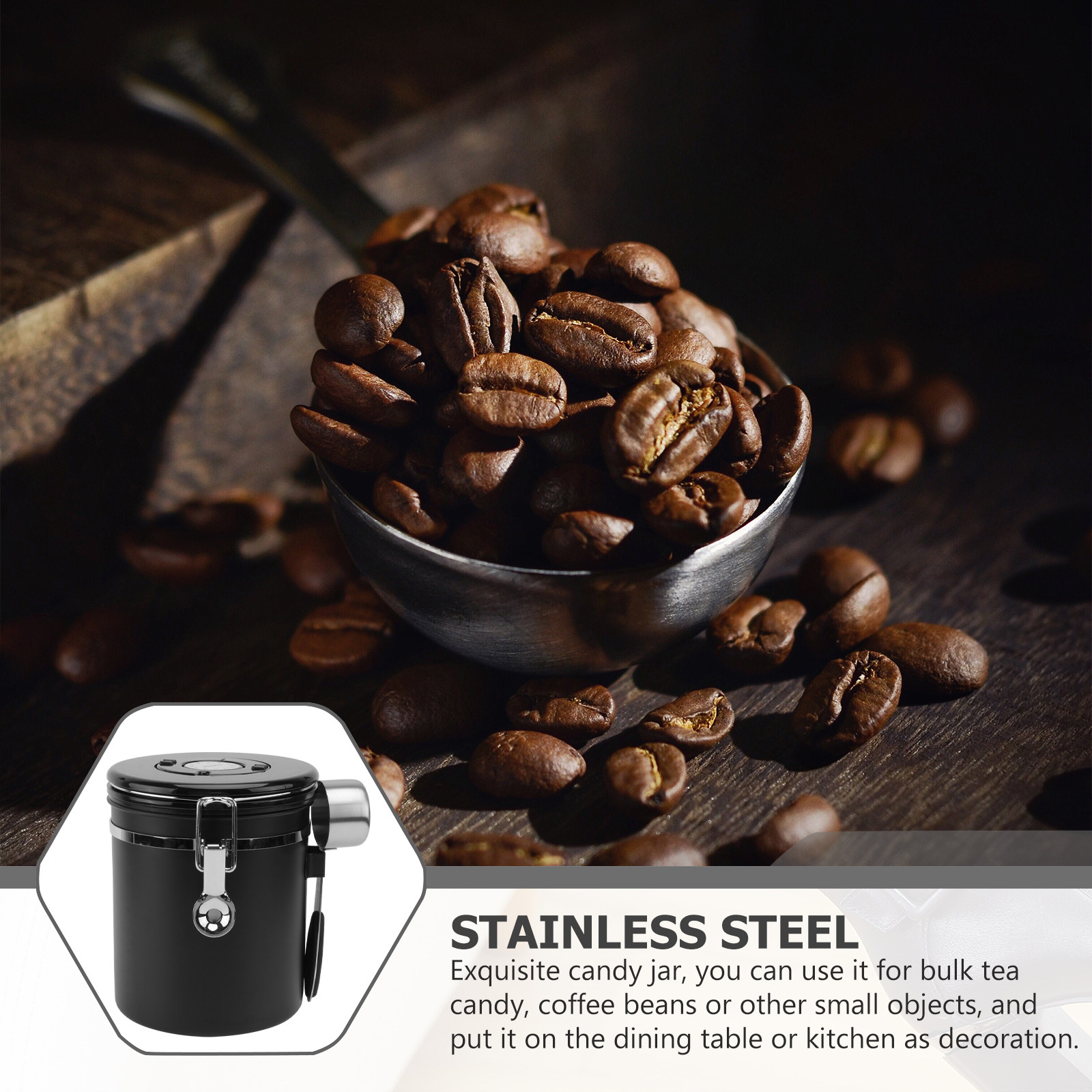 1 stuks koffiebonen opbergcont - Coffee Tea Beans recensie en prijs