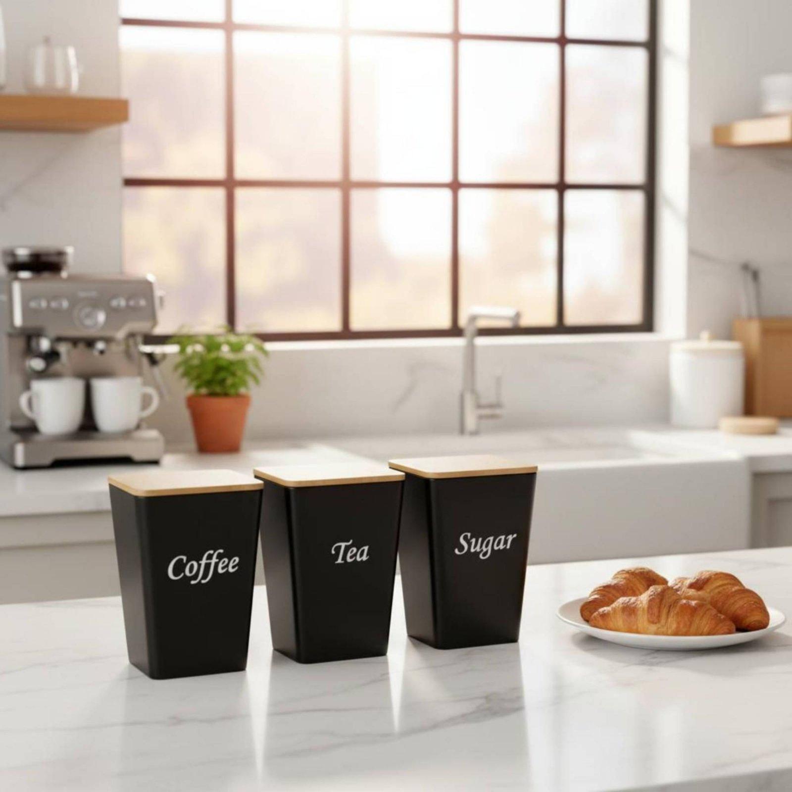 Set metalen voorraadpotten met - Coffee Tea Canister Set recensie en prijs