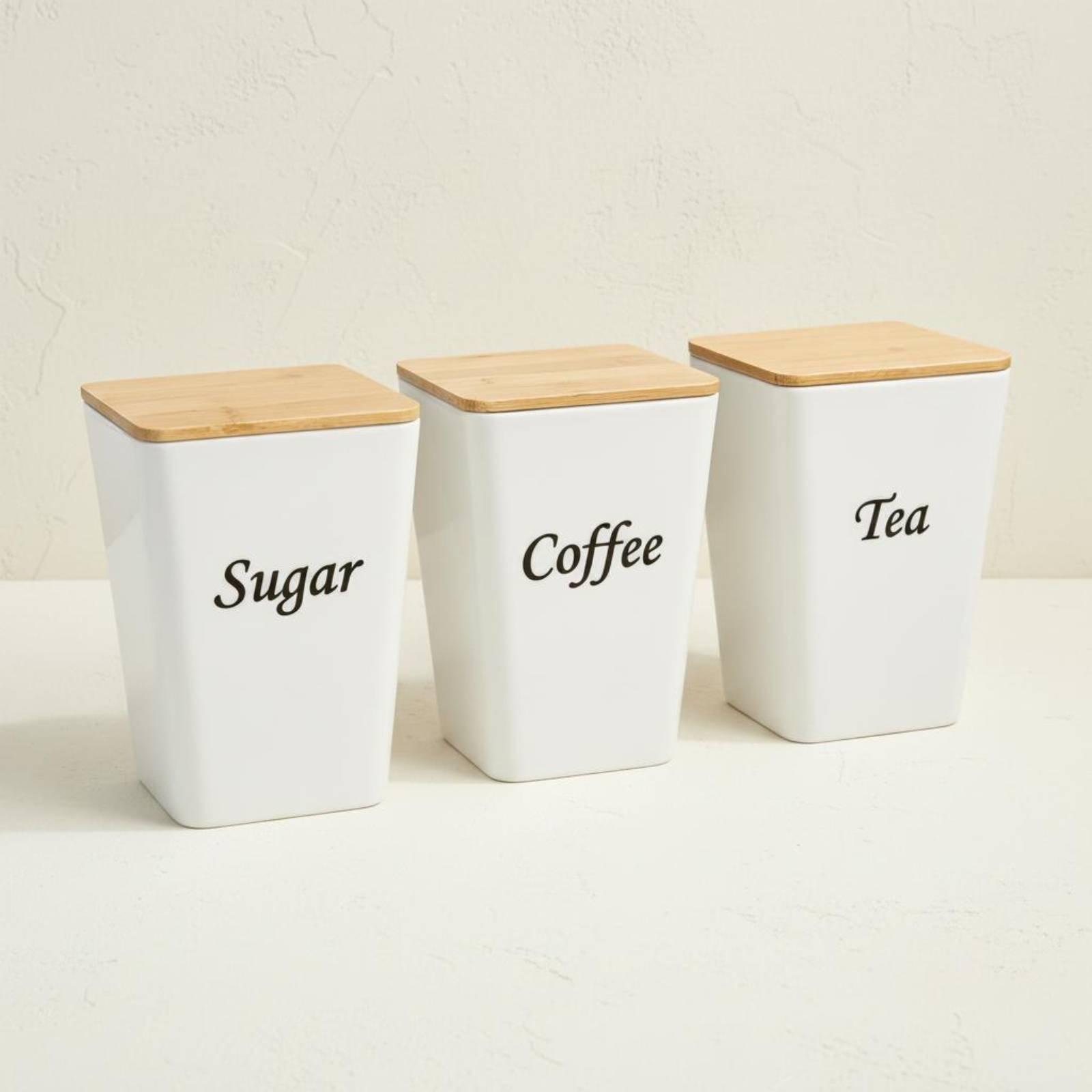 Set metalen voorraadpotten met - Coffee Tea Canister Set recensie en prijs