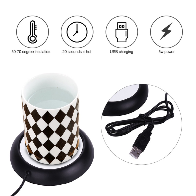 USB-bekerverwarmer met houtner - Coffee Tea Warmer recensie en prijs
