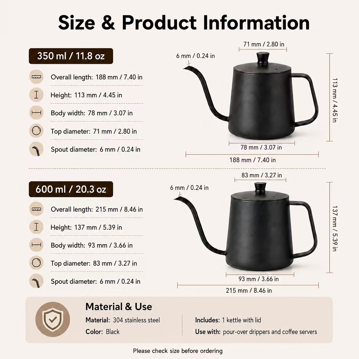 304 roestvrijstalen koffiekan, - Coffee Tea Set recensie en prijs
