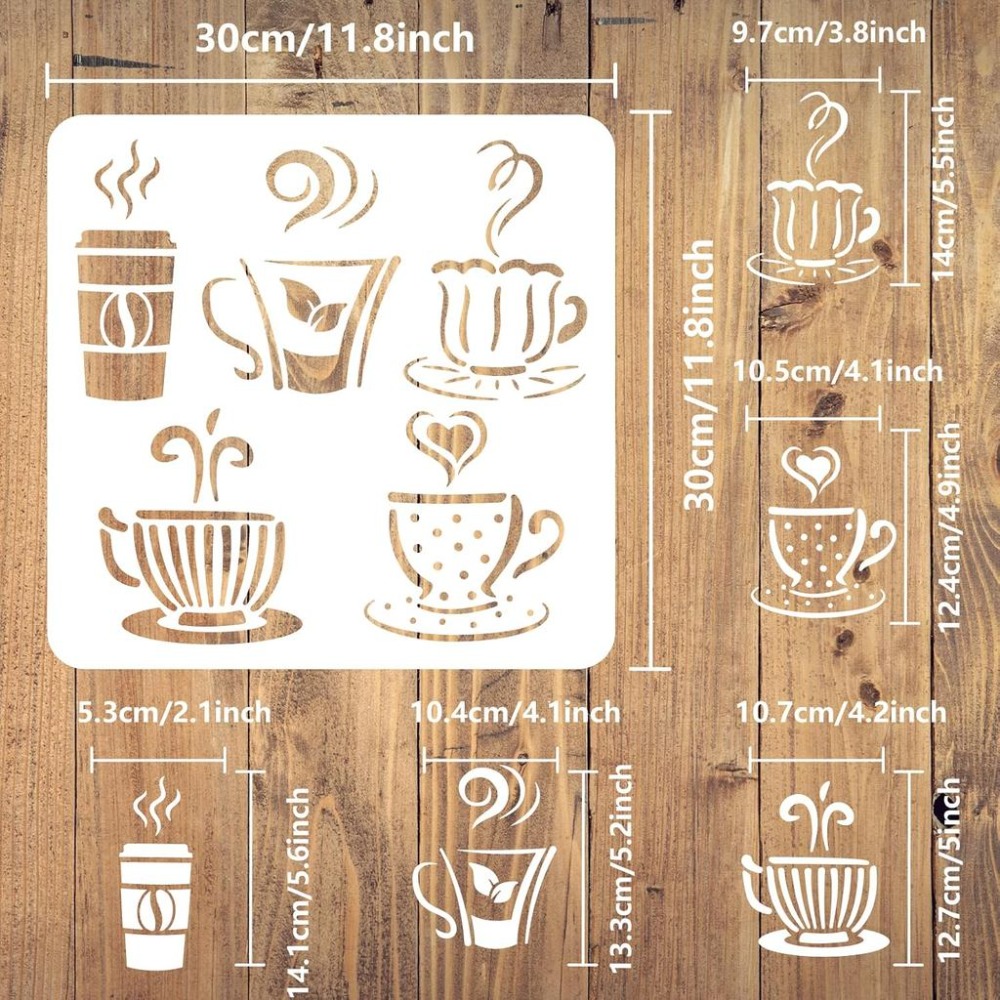 Sjabloon voor het schilderen v - Coffee Tea Drawing recensie en prijs