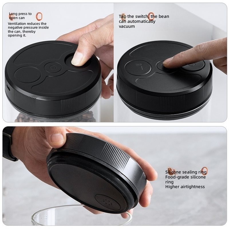 Automatische vacuüm koffieblik - Coffee Tea Beans recensie en prijs