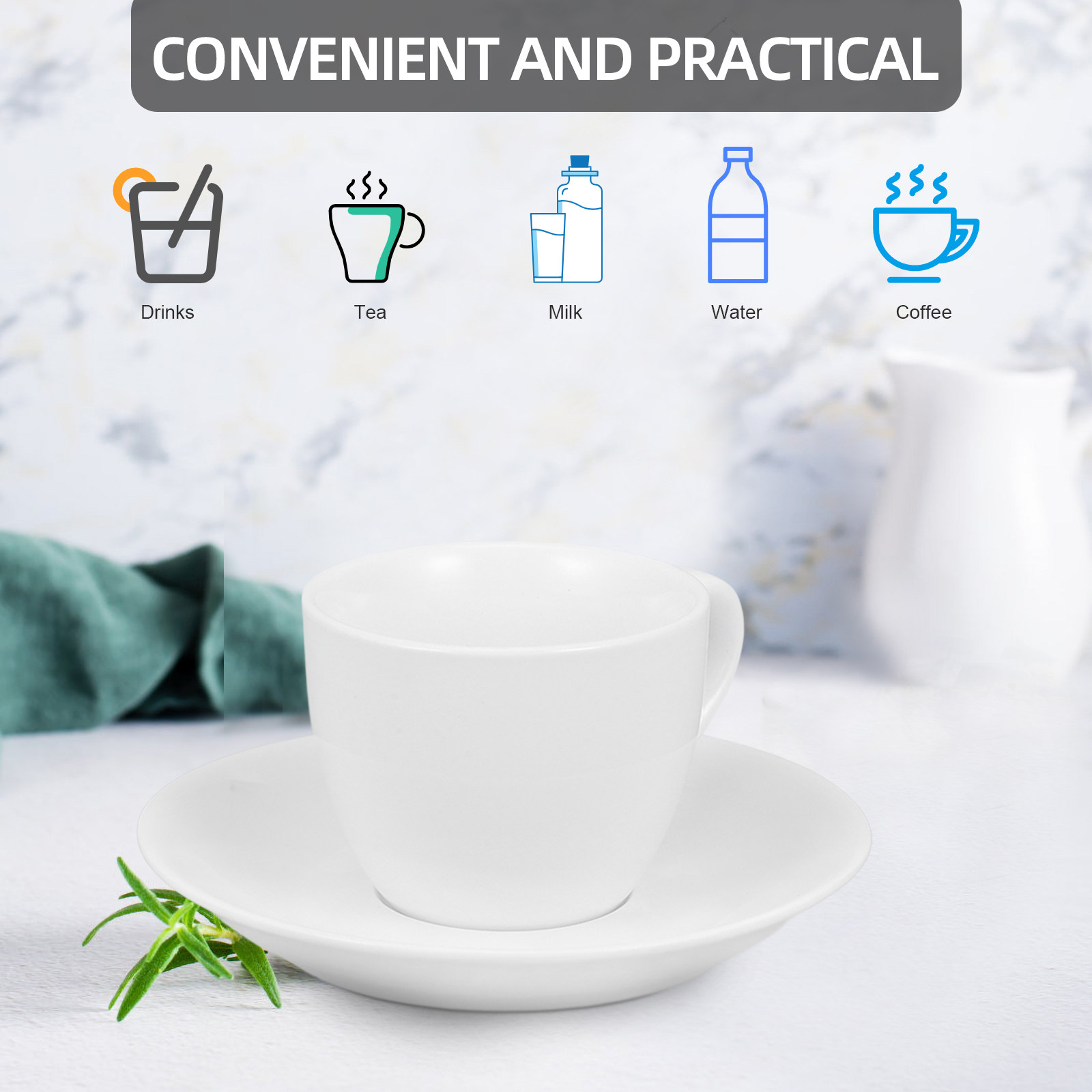 1 set koffiekopjes met schotel - Coffee Tea Set recensie en prijs