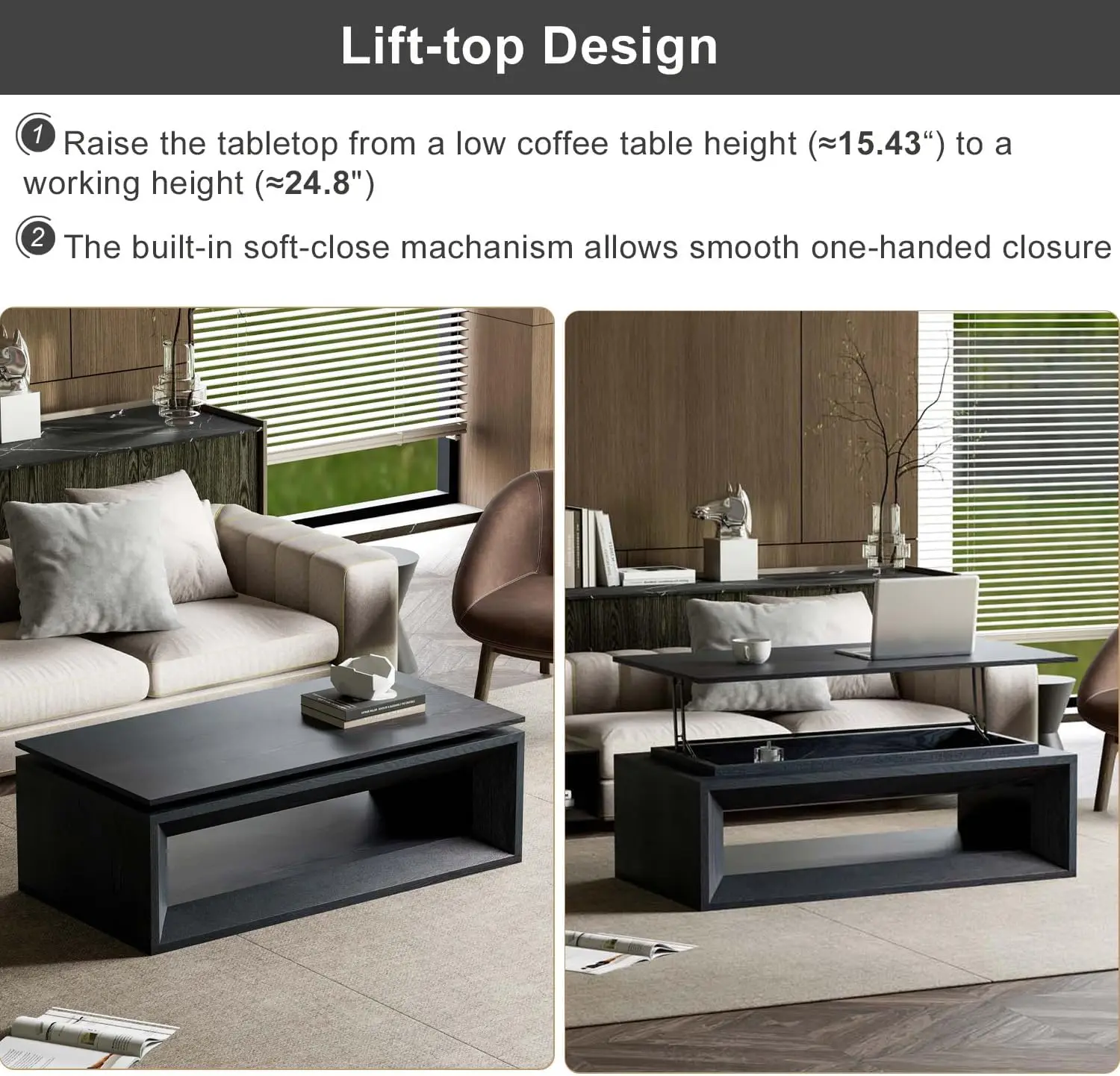 43,3'' rechthoekige salontafel - Coffee Or Tea Please recensie en prijs