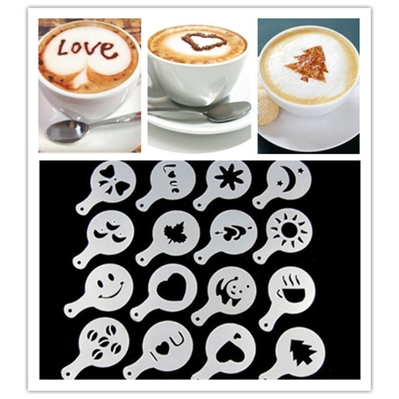 16 stuks koffie kunst stencils - Coffee Stencil Art recensie en prijs